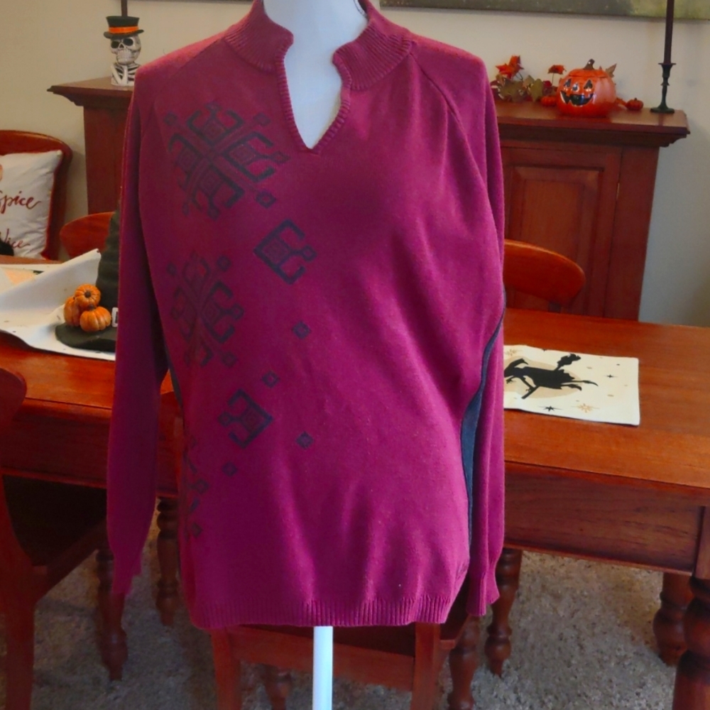 Ruby Red Snowflake Sweater Xl - image 1